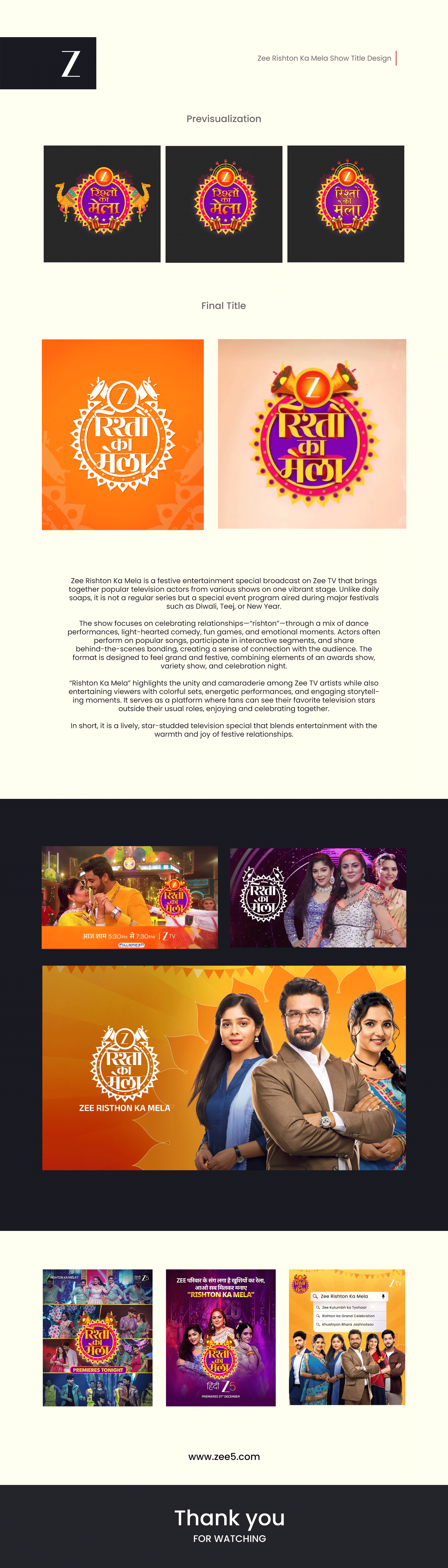 Zee Rishton Ka Mela — Show Title Design - Full Case Study